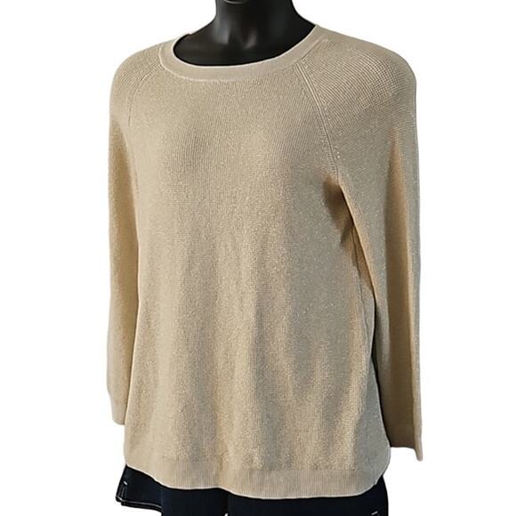 Liz Claiborne Women's Metallic Knit Crew Neck Sweater - Size Medium (NWOT) - Picture 6 of 6